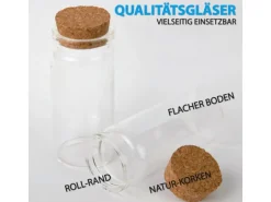 Bestlivings Fläschchen Glas mit Korken 10ml 24er Pack