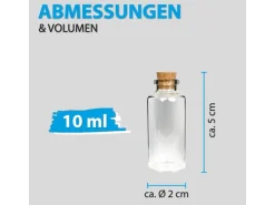 Bestlivings Fläschchen Glas mit Korken Set 10ml 16er Pack
