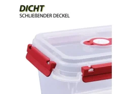 Bestlivings Frischhaltebox 0,9L Lunchbox Im Set Rot 8er Pack