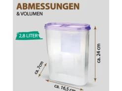 Bestlivings Frischhaltebox Schüttdose 2,8 Liter 1er Pack Lila