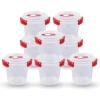 Bestlivings Frischhaltebox 0,64L Joghurt Im Set Rot 8er Pack