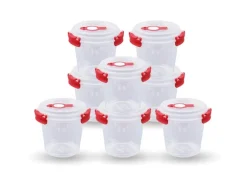 Bestlivings Frischhaltebox 0,64L Joghurt Im Set Rot 8er Pack