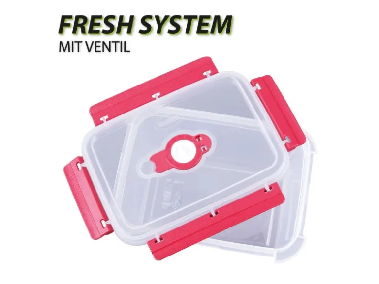 Bestlivings Frischhaltebox Mit Deckel Fresh System 0,9 Liter Lunchbox Rot