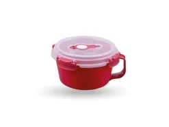 Bestlivings Frischhaltebox Mit Deckel Fresh System 0,85 Liter Frühstücksschale Rot