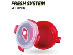 Bestlivings Frischhaltebox Mit Deckel Fresh System 0,85 Liter Frühstücksschale Rot
