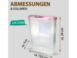 Bestlivings Frischhaltebox Schüttdose 2,8 Liter 1er Pack Altrose