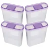Bestlivings Frischhaltebox Schüttdose 4,5 Liter 4er Pack Lila