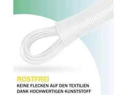 Bestlivings Wäscheleine 20 Meter x 2,2 mm 2er Pack Weiß