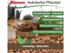 Blusana Blähton Pflanzsubstrat Pflanzton grobe Körnung 8-16 mm 25 l