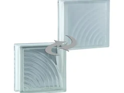 BM Glasstein Midarc Super White 1-Seitig Satiniert 19 cm x 19 cm x 8 cm