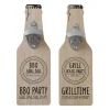 Boltze Flaschenöffner Grillhouse 2-fach Sortiert 30 cm x 10 cm x 4 cm Natur