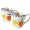 Boltze Jumbobecher Fruits 2-fach Sortiert 10 cm x 10 cm x 14 cm Orange