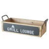 Boltze Tablett Conny 13 cm x 16 cm x 42 cm Schwarz-Natur