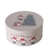 Boltze Vorratsdose Monti Ø 20 cm x 9,5 cm Grau-Rot