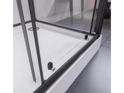 Breuer Komplettdusche Anschlag Links 120 cm x 90 cm Schwarz Matt