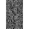 Bricoflor Spruch Tapete aus Vinyl Selbstklebende Panel Wandtapete mit Sprüchen in Tafel Optik Vinyltapete Selbstklebend in Schwarz Weiß für Küche
