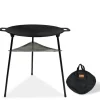 CCLIFE BBQ Grillpfanne Koreanische aus Gusseisen Runde Grillplatte Durchmesser 40cm