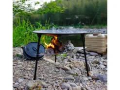 CCLIFE BBQ Grillpfanne Koreanische aus Gusseisen Runde Grillplatte Durchmesser 40cm