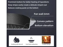 CCLIFE Dutch Oven Set 4,2L Gusseisen Grilltopf mit Feuertopf Ohne Beine