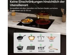 CDV Glaskeramik-Kochfeld 60 cm 3 Zonen 9 Stufen 5700 W CDVER573