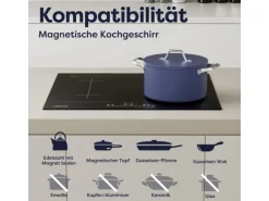 CIARRA Induktionskochfeld 60 cm 4-Zonen 9 Stufen BOOST Flex Zone VM4BFBIH