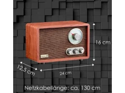 Cyberlux CL-3080 Retro-Radio mit Bluetooth USB SD AM/FM Radio