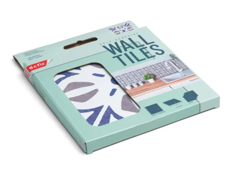 d-c-fix Wandfliesen Wall Tiles Cubia 6er-Set 15 cm x 15 cm Blue