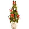 Dekorierte Zuckerhut-Fichte im Korbgefäß Topf Ø ca. 23 cm Picea glauca