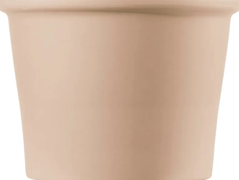 Deroma Pflanztopf Cilindro Bordato Ø 18 cm x 13 cm White Garden