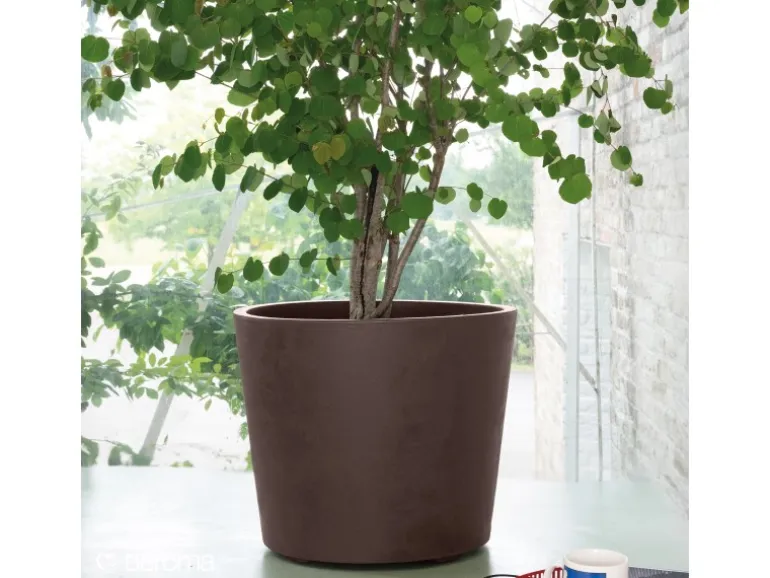 Deroma Pflanztopf Millennium mit Rollen Ø 59 cm Brown