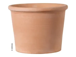 Deroma Pflanztopf Zylinder Bordato 38 cm Weiß