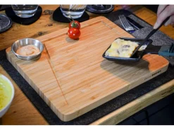 DuneDesign Raclette Teller Set mit Dipschale für 6 Personen 30 x 25 cm