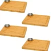DuneDesign Raclette Teller Set mit Dipschale für 4 Personen 30 x 25 cm