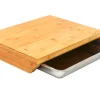DuneDesign Schneidebrett 49 x 37 x 8 cm mit Edelstahl Auffangschale