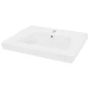 ECD Germany Waschbecken Waschtisch 605 x 465 x 160 mm Keramik Weiß Einbaubecken