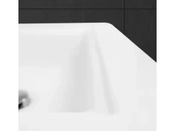 ECD Germany Waschbecken Waschtisch 605 x 465 x 160 mm Keramik Weiß Einbaubecken