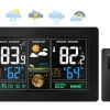 Echos Eco-450 Funkwetterstation mit LCD Farbdisplay Wettervorhersage Außensensor