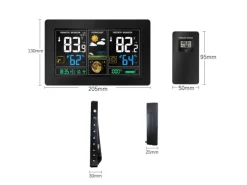 Echos Eco-450 Funkwetterstation mit LCD Farbdisplay Wettervorhersage Außensensor