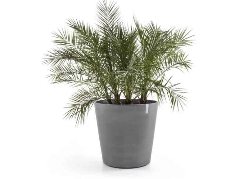 Ecopots Pflanztopf Amsterdam mit Rollen Ø 60 cm Grau