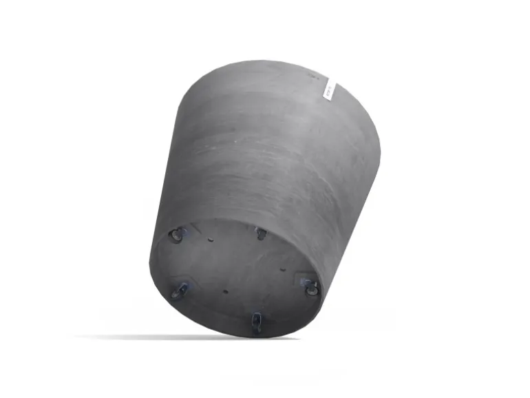 Ecopots Pflanztopf Amsterdam Rollen Grau Ø 100 cm / Höhe 87,5 cm