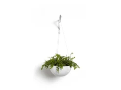 Ecopots Pflanztopf Brussels Hängend Weiß 26,5 cm x 13 cm