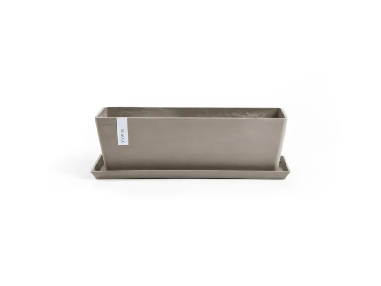 Ecopots Untersetzer Eckig Bruges Braungrau 57,5 cm x 19,5 cm x 2,5 cm
