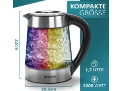 Ecosa EO-600 Wasserkocher mit Temperatureinstellung