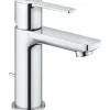 Einhand-Waschtischbatterie Lineare XS-Size Chrom mit Zugstangen-Ablaufgarnitur
