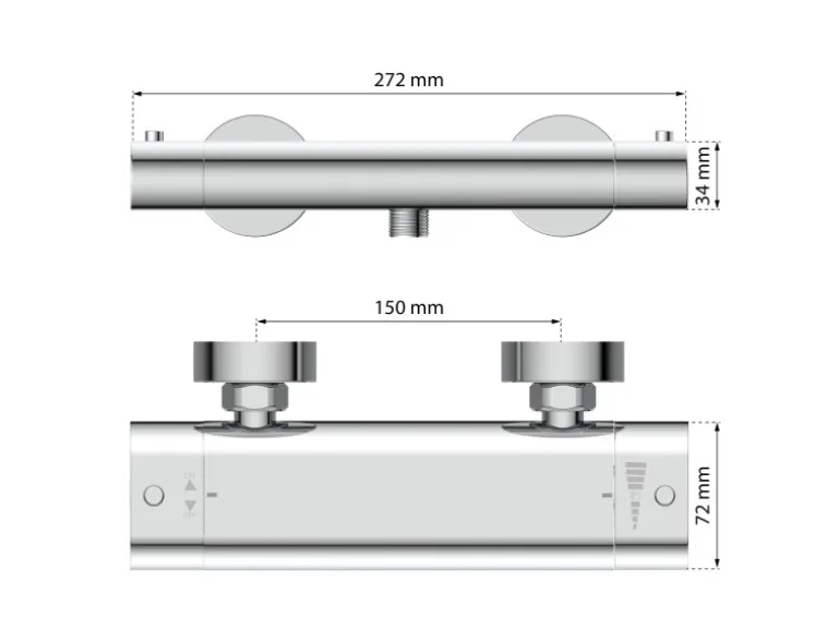 Eisl Thermostat Duscharmatur Carneo Chrom
