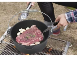El Fuego Dutch-Oven Gusseisen 3,5 l Deckel 1 l Schwarz