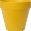 Elho Blumentopf Loft Urban Rund mit Rollen Ø 38,5 cm Ocker