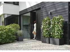 Elho Pflanztopf Vivo Next 40 cm x 40 cm x 40 cm Living Black mit Rollen
