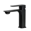 Emke Wasserhahn Bad 166 x 152 x 45 mm Schwarz Matt Waschtischarmatur Mischbatterie Waschbecken
