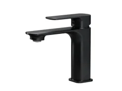 Emke Wasserhahn Bad 166 x 152 x 45 mm Schwarz Matt Waschtischarmatur Mischbatterie Waschbecken